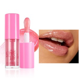 Hydrating Lip Oil，Lip Gloss Oil，Long Lasting Plumping Lip Gloss，Non-StickyTinted Lip Balm Lip Care Transparent Toot Lip Oil，Prevents Lip Lines and Dry Cracked Lips