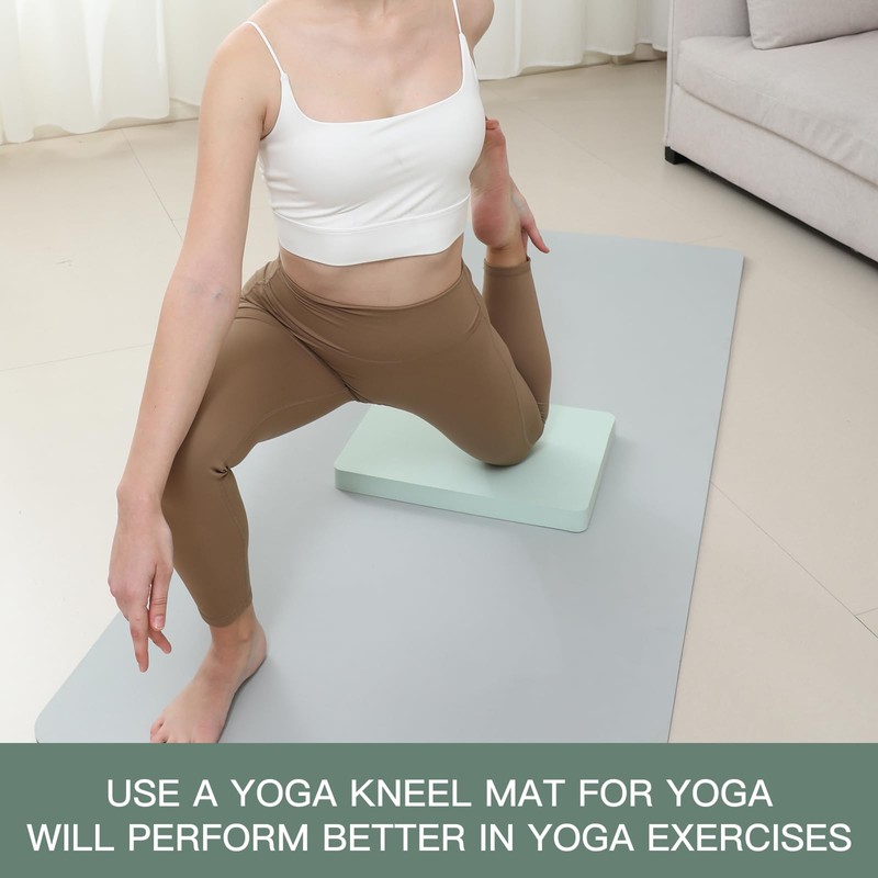 WUWAN Yoga kneeling mat, 1.5in Thick,Knee Push-ups, Plank Support &