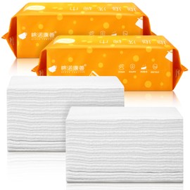 Ziliny 100 Pcs 8 x 8 Inch Travel Size Cleaning Supplies Disposable Sheets for Travel Travel Cleaning Supplies Travel Dish Soap for Road Trips Camping