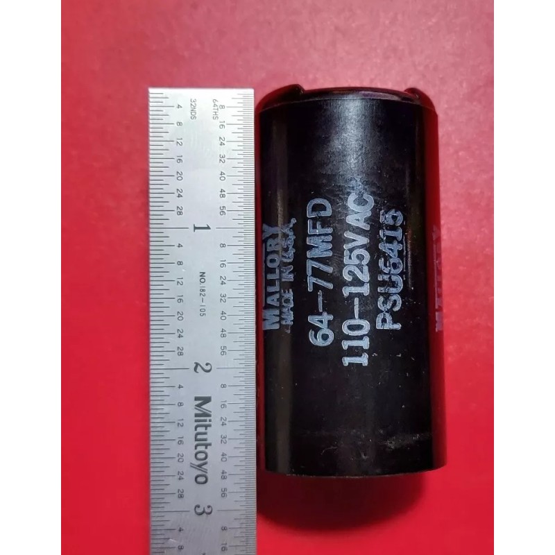 Mallory Motor Start Capacitor PSU6415 64-77MFD, 110-125VAC, 1 7/16" OD