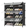 AWTATOS Shoe Rack, 6 Tier Shoe Storage Cabinet with Door,