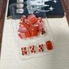 24Pcs Autumn Press on Nails Square Maple Leaf Fake Nails