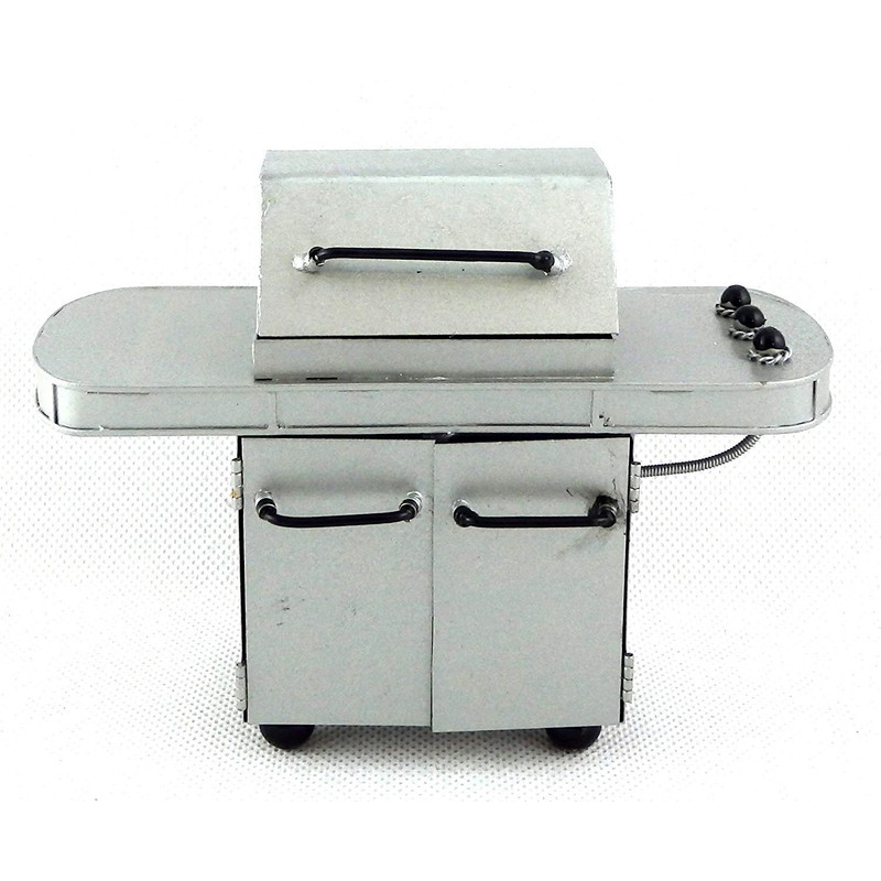 Melody Jane Dolls House Deluxe Silver BBQ Barbecue Grill Miniature
