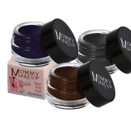 Mommy Makeup Waterproof Stay Put Gel Eyeliner with Semi-Permanent Micropigments - smudge-proof, long wearing, paraben-free - Steel Magnolia (deep grey with shimmer)