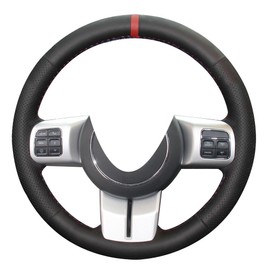 Eiseng DIY Stitching Steering Wheel Cover for Jeep Wrangler Patriot SUV 2011-2017 / Wrangler JK 2018 / Grand Cherokee 2011-2013 / Compass 2011-2016 Interior Accessories Microfiber Leather