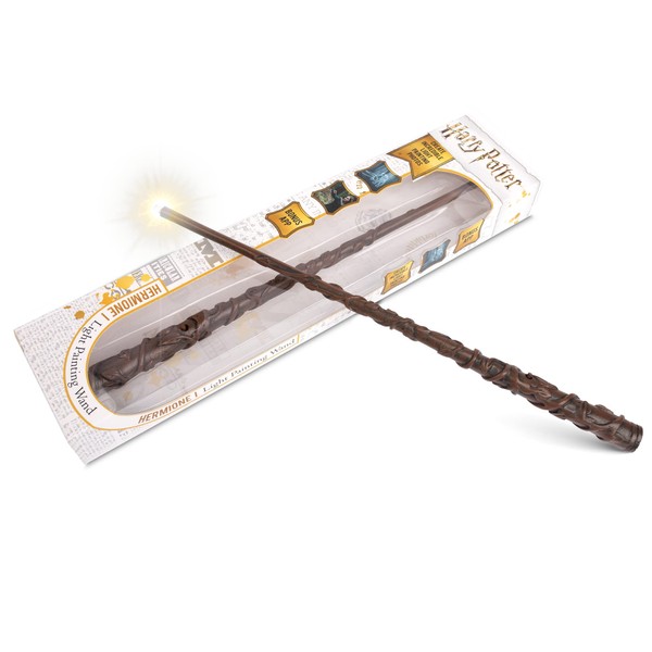 WOW! STUFF Hermione Granger 14" Light Painting Wand | Official Harry Potter Collectables, Toys and Gifts | Role Play and Dress-up Costume Accessory for Fans, Girls and Boys, Ages 8 to Adult, Classic