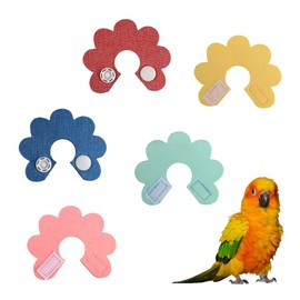 MiOYOOW 5PCS Bird Cone Collars, Parrot Anti-bite Collar Bird Recovery Cones for Lovebird Budgerigar Cockatiel Cockatoo Neck Protection