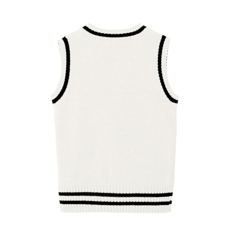 LOLANTA 110-170 Kids' Knit Sweater V-Neck School Vest, Unisex, Uniform,