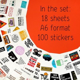 BulbaCraft 100Pcs Funny Work Stickers for Adults, Stickers for Adults Work, Adulting Stickers Work, Funny Office Gifts for Coworkers, Office Gifts for Women & Men, Work Gag Gifts for Coworker