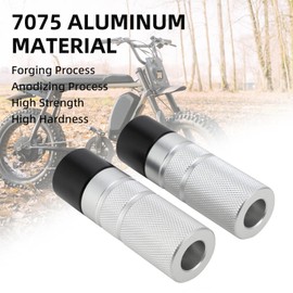 BAOUFF Foot Pegs for Super 73,CNC 7075 Aluminum Alloy Anti Slip Foot Pedal Rest Universal for Bike Super73,Like S1/S2/ZX/RX-Silver
