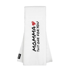 SLEEFS - Toalla de fútbol - Toalla deportiva de algodón 100% - Bi-Fold Hook & Loop Cierre - Hombres/Jóvenes/Niños/Adultos - Momma White