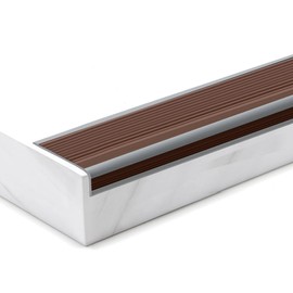 Proflex Anti-Slip Stair Edge Protectors - 2 Inches x 36 Inches - 15-Pack – Silver/Dark Brown - Easy Peel-and-Stick Application - Indoor and Outdoor Use