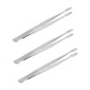 Mikinona 3pcs Stainless Steel Stamp Tweezer Eyelash Tweezer Nipper for