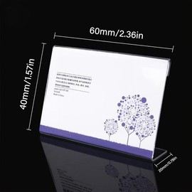 HOMEJOY 30 Pcs Acrylic Sign Display Holder Small Card Display Rack Shop Display Stands Name Card Price Label Holder for Supermarket Hotel Tag Label, 6 x 4.2 x 2cm