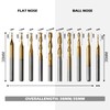 Genmitsu 50pcs Tungsten Carbide End Mill Router Bits, 1/8'' Shank