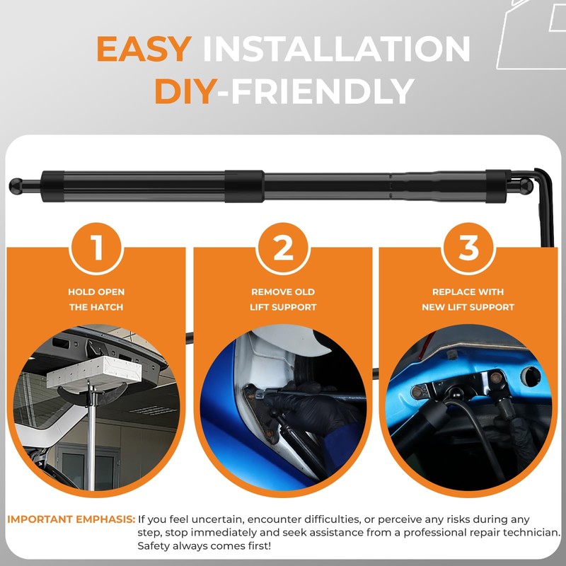 Power Liftgate Struts Compatible with 2013-2018 Toyota RAV4, Left &