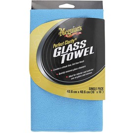 Meguiar's X190301EU Perfect Clarity Glass Towel - Glass Cleaning Cloth, Blue