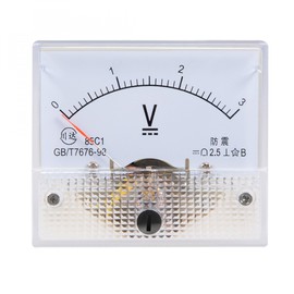 sourcing map DC 0-3V Analog Plate Voltage Meter Voltmeter 85C1 2.5% Margin of Error