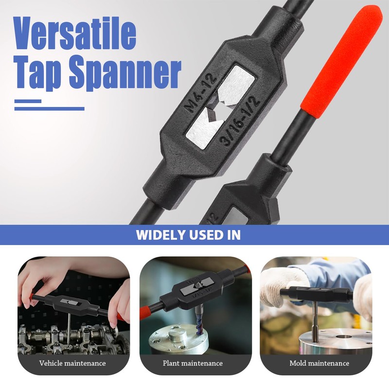 Mesee Adjustable Tap Wrench Handle M4-M12 Screw Tap Holder Reamer