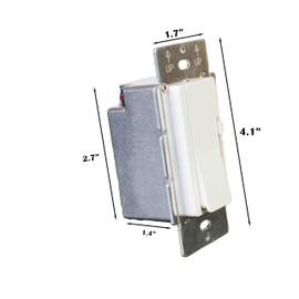 24v LED dimmable Driver and dimmer Switch 2 in 1 Wall Rocker, 160w (2X 80w Channels) Class 2 UL Listed 120v AC to DC 24v Compatible with Most Junction Box for LED Strip Tape Lights