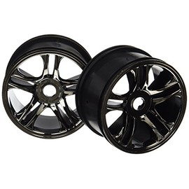 Traxxas 6476 Wheels Split Spoke Black Chrome, Rear XO-1, 2-Piece