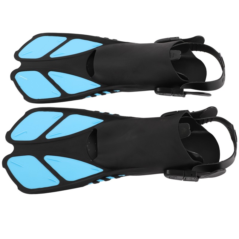 1 Pair Adjustable Diving Fins Soft TPR Open Heel Long