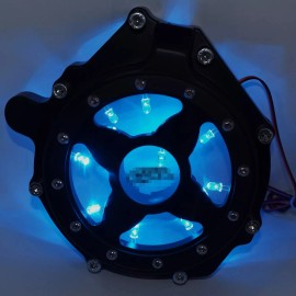HONGK Honda 04-07 CBR1000RR/ 08-24 CB 1000RA Black w/ Blue LED Engine Stator Cover