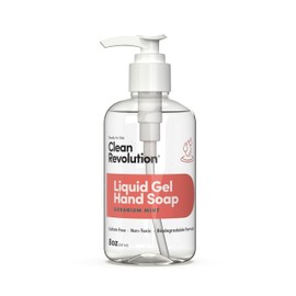 Clean Revolution Liquid Gel Hand Soap, Silky Rich Liquid, Quick Lather, Fast Rinsing, Contains Real Essential Oils (Geranium Mint) 8 Fl Oz
