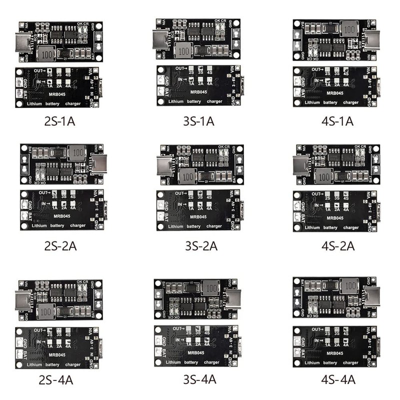 Adeept Type C BMS 2S 2A 18650 21700 3.7V Lithium