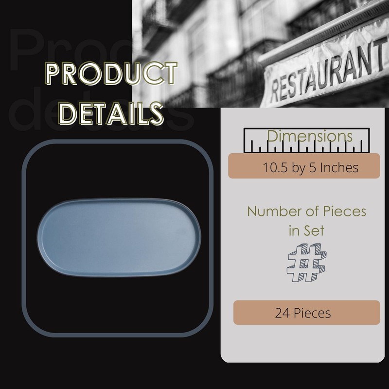Creations Melamine Oval Dinner Plates, Steelite Heavy Use Unbreakable Commercial