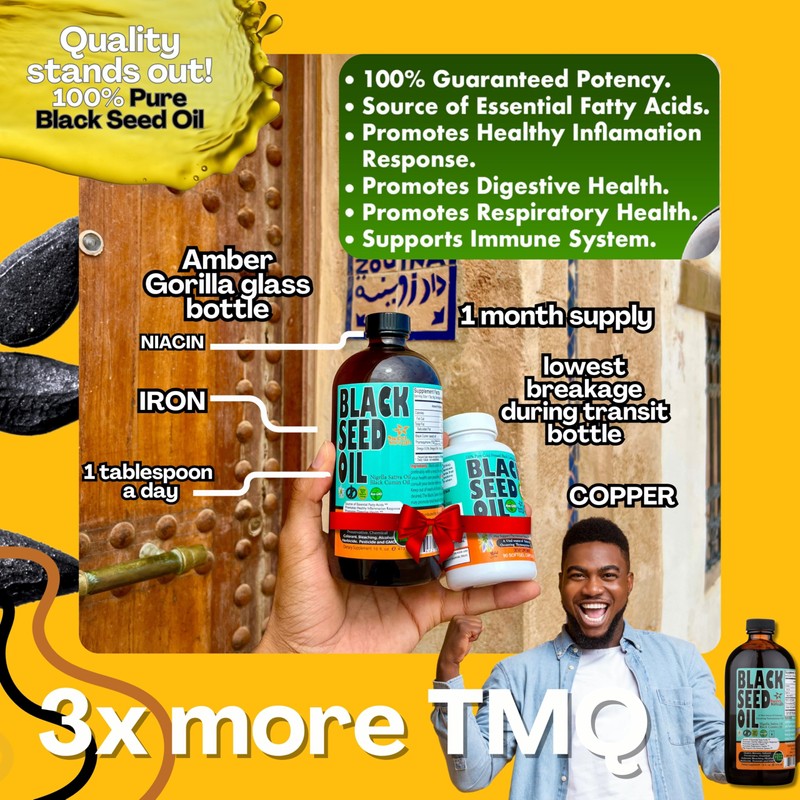 Sweet Sunnah Premium Black Seed Oil - Cold Pressed Nigellaa