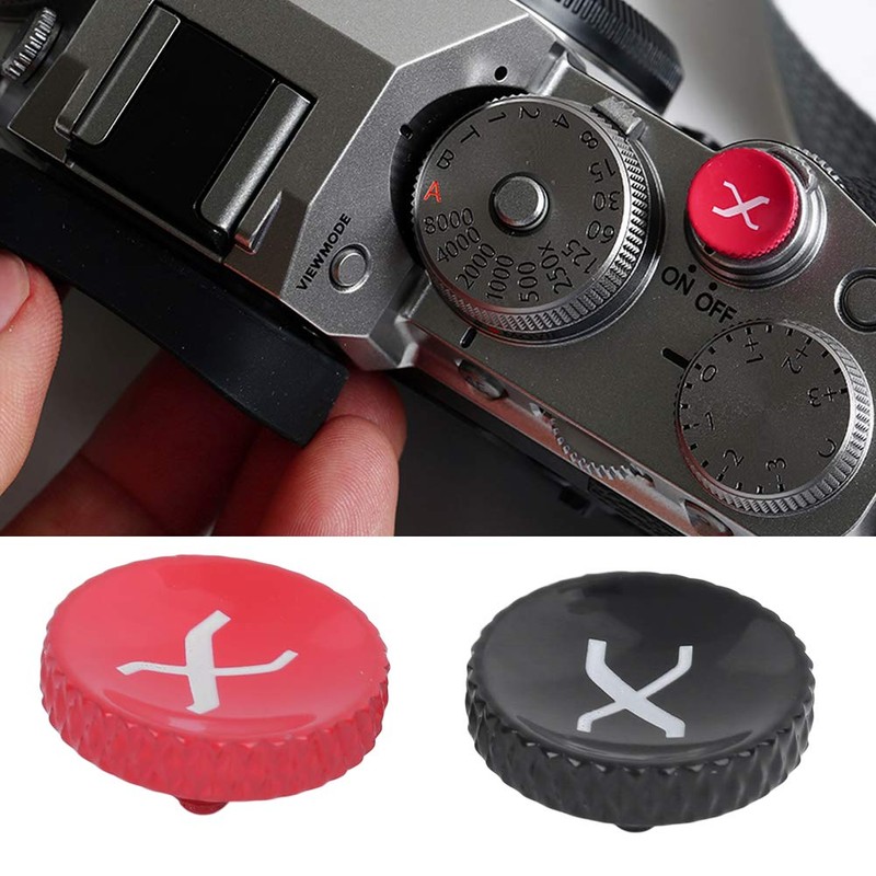 Camera Shutter Button,Black Red Paint Spraying Treatment Release Button,Shutter Release