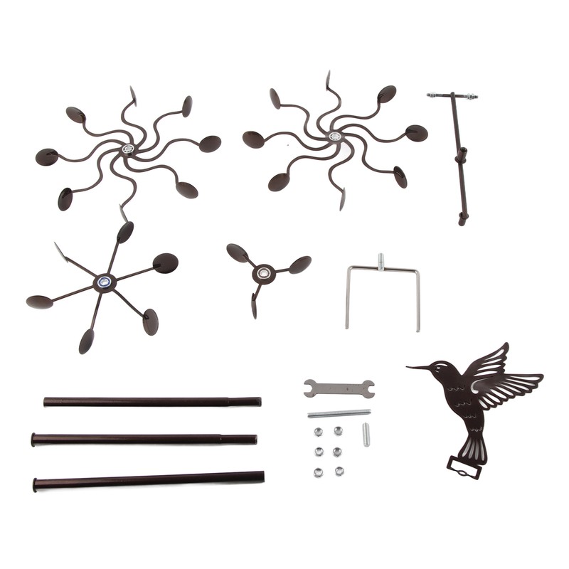Wind Spinners Iron Hummingbird Metal Windmill Wind Sculpture for Outdoor