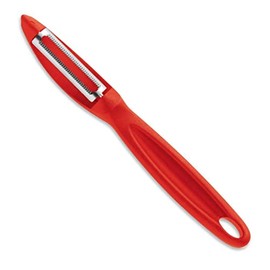 F. DICK 82522002-03 All-Purpose Peeler 18 cm (Vegetable Peeler Red, Blade with Serrated Edge, Also Suitable for Hard Bowls, Plastic Handle)