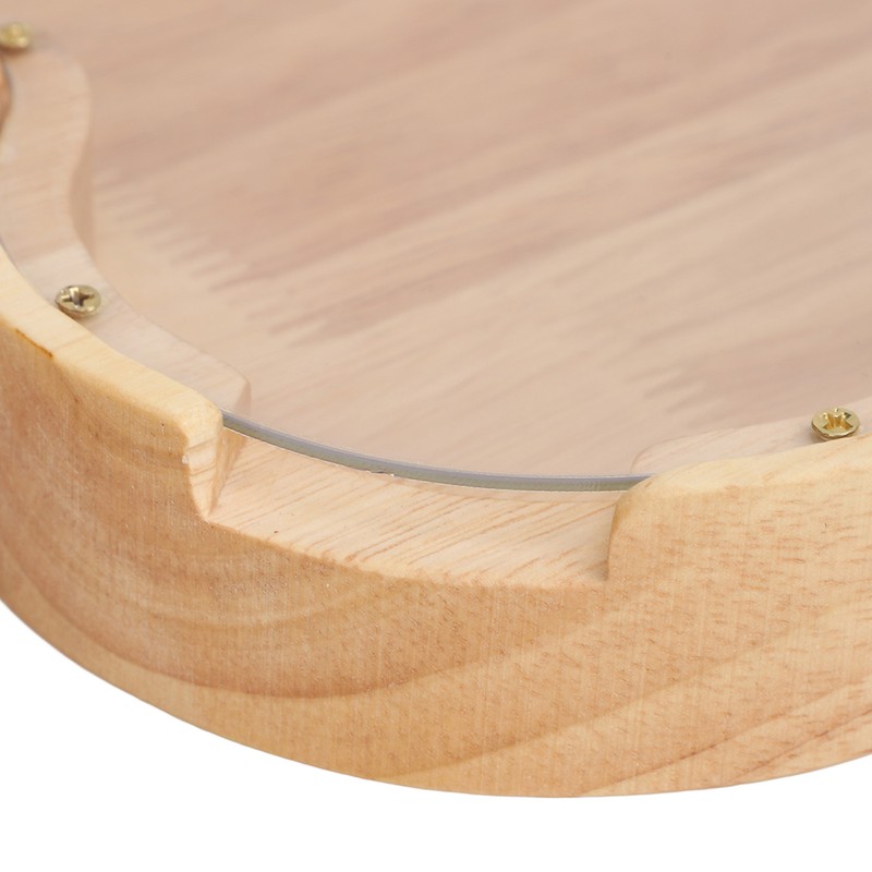 Heart Shaped Storage Box Transparent Acrylic Panel Wooden Display Case