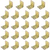 24 PCS L-Shaped Brackets,Furniture Cabinet Hardware Corner Braces,Zinc-Plated Angle Brackets