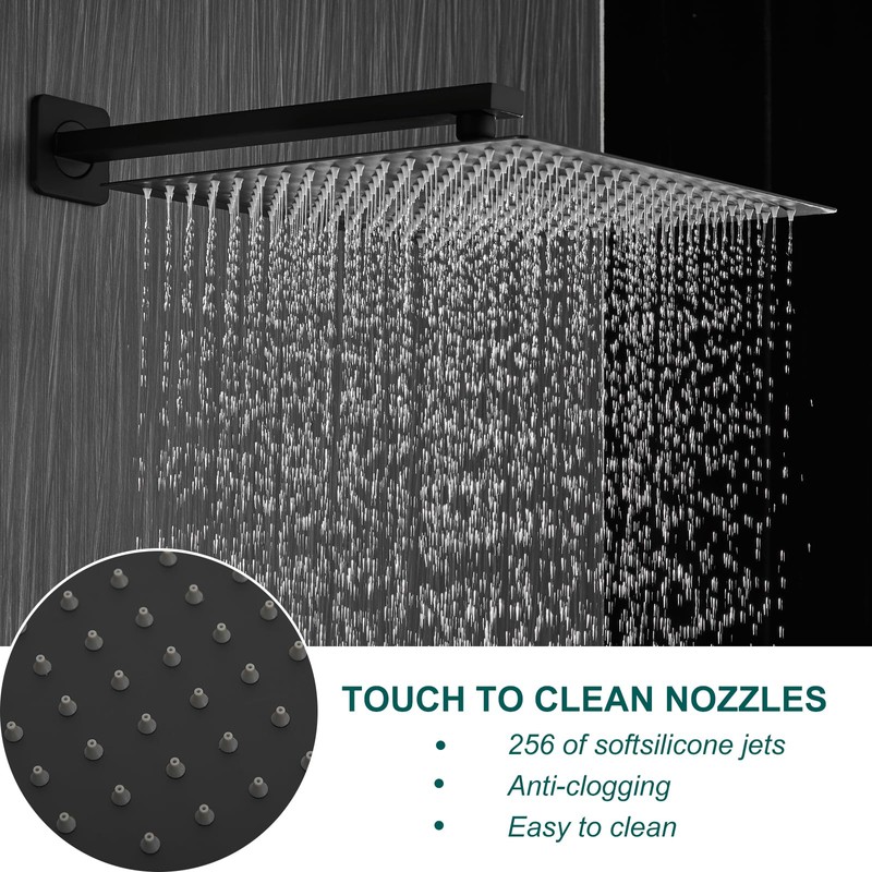 Hoimpro 12 Inch Square Rain Shower Head