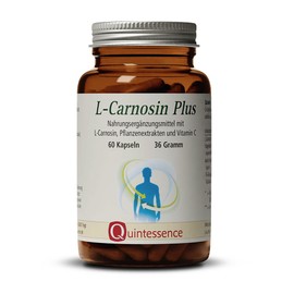 L-Carnosine Plus 60 Capsules by Quintessence, Important for Cell Protection and Collagen Formation of the Skin, 100% Pure Substance Quality, GMO Free, Produced in Austria