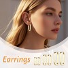 JewelryWe 3 Pairs of Hoop Earrings for Women, Stainless Steel