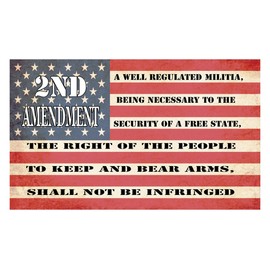 Rogue River Tactical USA Flag Pro Gun 2nd Sticker Bumper Car Decal Gift Patriotic American Worn United States Second Amendment 3x5 Inch