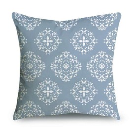 BCKAKQA Throw Pillow Covers 18 x 18 inch Grey Vintage Mandala Cushion Covers Soft Polyester Square Decorative Throw Pillow Case for Living Room Sofa Couch Bed Pillowcases 45cm x 45cm Set of 4