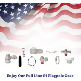 Flagpole Halyard Rope - 5/16’’ Diameter Flag Rope - Solid Braid Polypropylene Flag Pole Rope - Made in The USA - Bronze/Brown (500 Foot Spool)