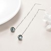 Pull-Through Earrings Women's 925 Sterling Silver Gemstone Hanging Earrings for
