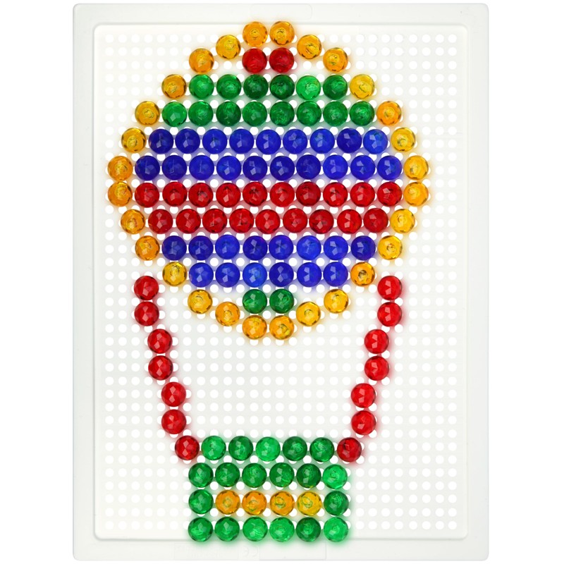 Lena 35621 Mosaic Plug-In Game Set, Mosaic with 140 Plugs