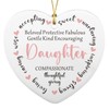 Daughter Gifts from Mom, Ornament Keepsake Sign Heart Plaque Daughter
