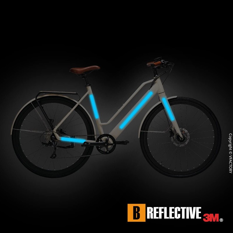B REFLECTIVE - Kit 8 Stickers Retro Reflective Tape Scooter,