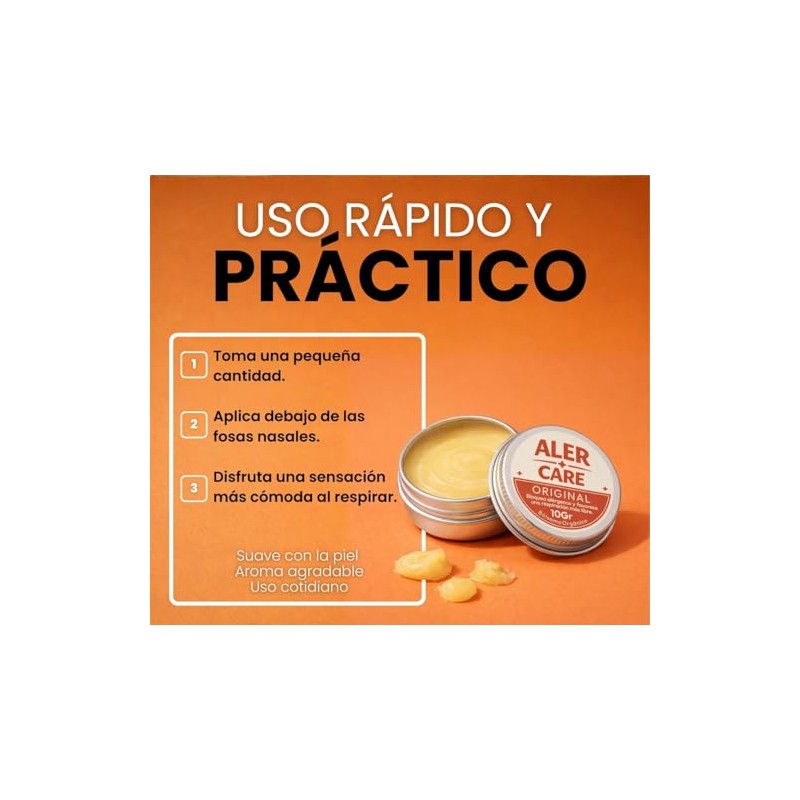 Alercare Bálsamo Nasal Orgánico 10gr Ayuda Alergias Por Polvo Polen