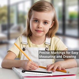 2 Pcs Folding Ruler, 30cm Folding Geometric Ruler Flexible Plastic Ruler Bendy Stationary Ruler Foldable Ruler 30cm for Kids Student Teacher Office