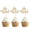 Donoter 48 púas de purpurina para cupcakes de bebé para
