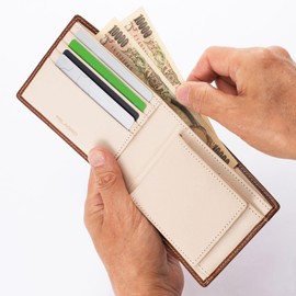 MILAGRO CA-Y-660 Tamponato Leather Bifold Wallet with Coin Purse (Men's Wallet, Bifold Wallet, Coin Purse, Card, Compact, Green, Leather, Goat Leather, Popular), green